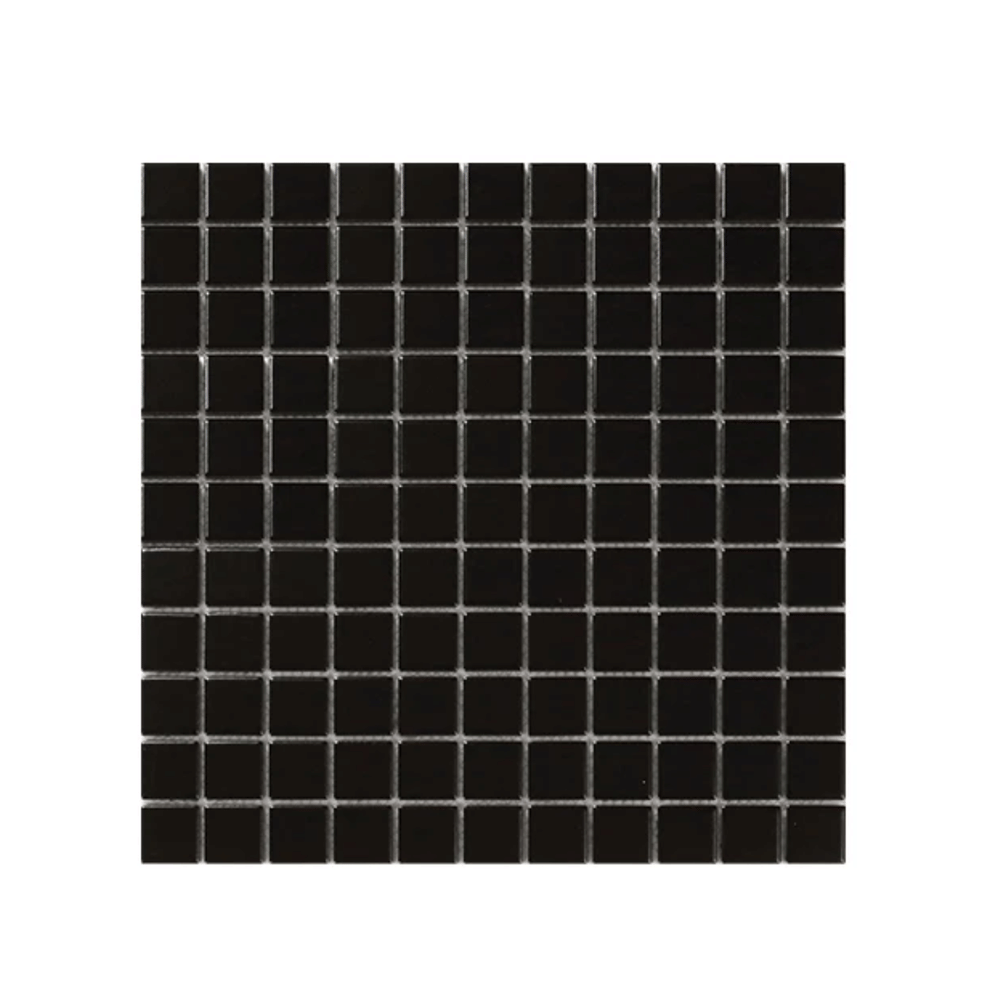 โมเสค TIMELESS TILES รุ่น CLASSIC SQUARE 25 ขนาด 30X30 ซม. สีดำ ผิวเงา GLOSS BLACK โมเสคเซรามิกทรงสี่เหลี่ยมจัตุรัส_0
